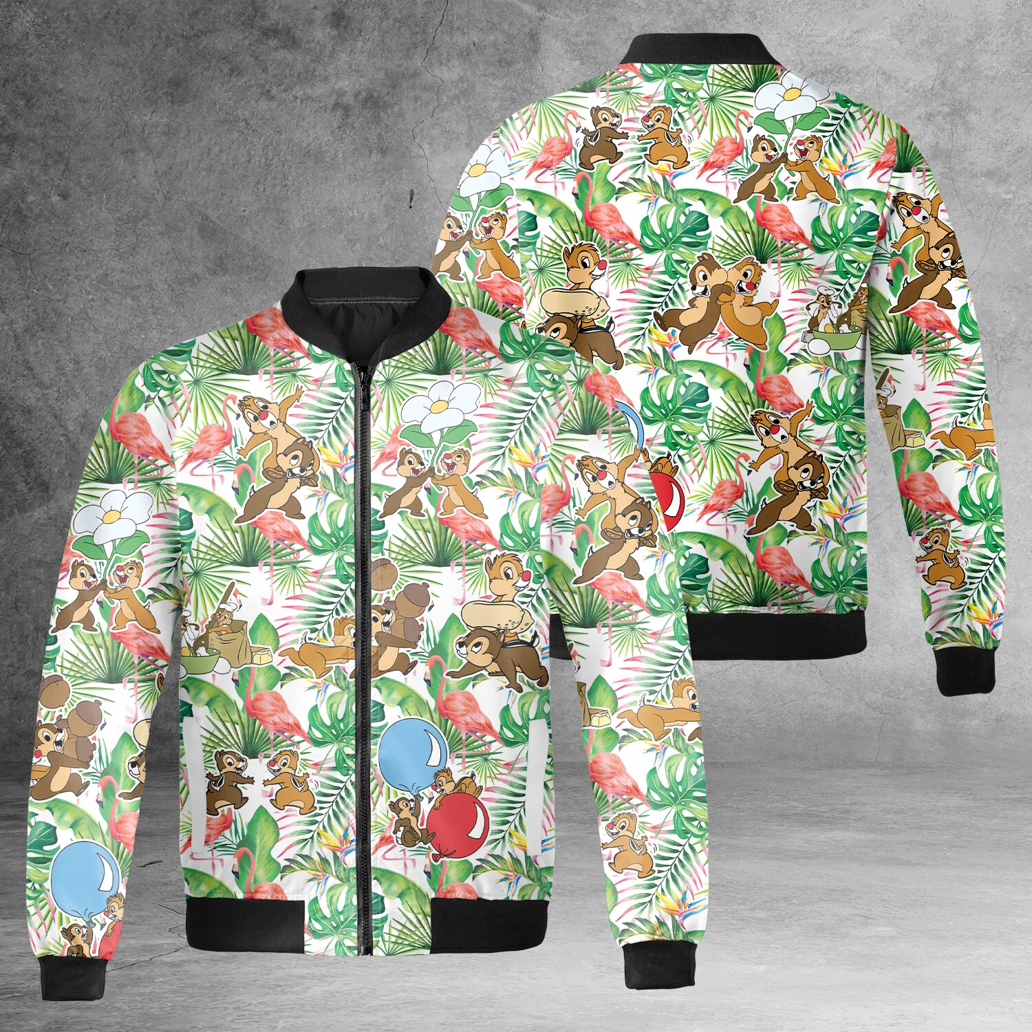 Chip And Dale Jungle Vibes Aloha Couple Summer Vacation Gift Jacket