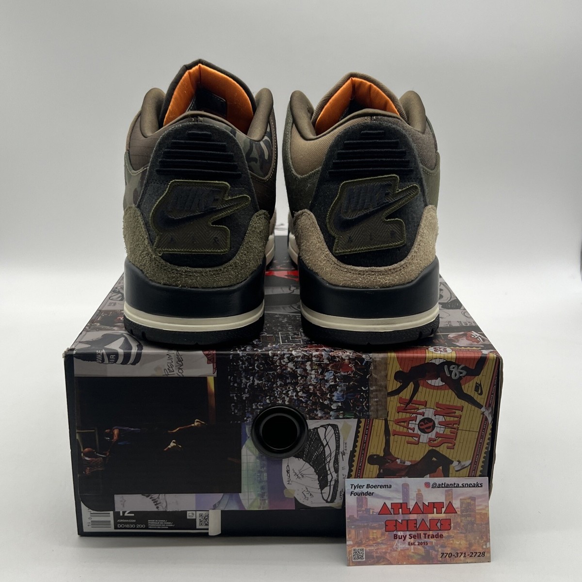 Size 12 - Jordan 3 Retro Patchwork 2021 Black Tan Olive (DO1830