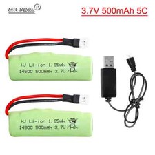 Batería 3.7V 500mAh 14500 Lipo Enchufe XH2.54 + USB para Escalada Voor DE35 DE38 RC