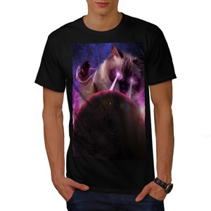 cat laser eyes t shirt