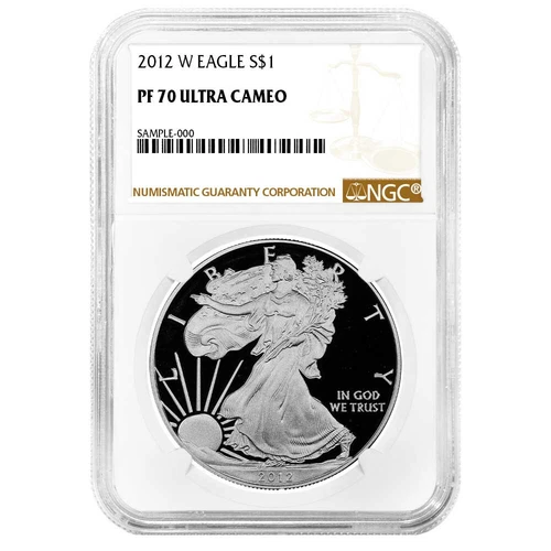 2012-W Proof $1 American Silver Eagle NGC PF70UC Brown Label