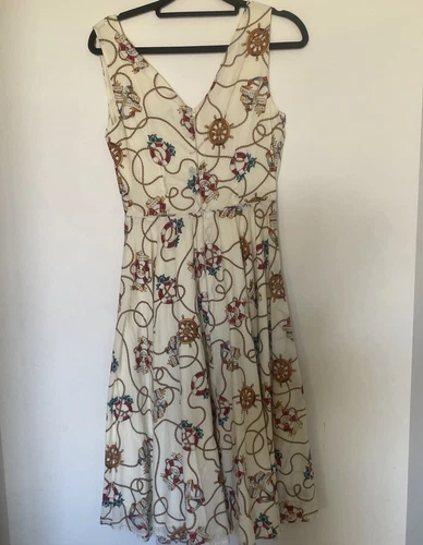 Dangerfield Revival Size 6 Keep Your Ship Together  Rockabilly Fit + Flare Dress - Picture 5 of 9