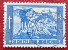 Belgique oblitéré, n°960, 4F + 1F oeuvres antituberculeuses, 1954