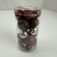 Holiday Time 20 Mini Shatterproof Ornaments Christmas Tree New