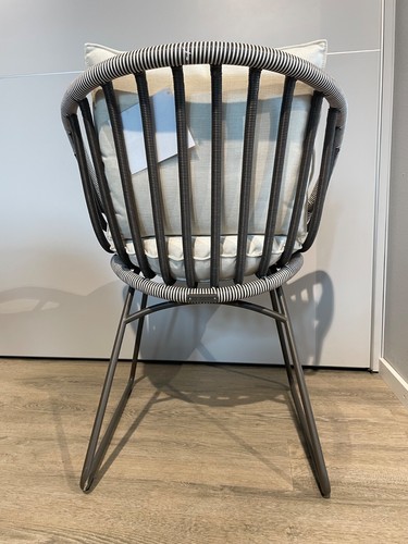 Dedon Armlehstuhl Kida, Black Pepper/ Shade Touch, Stoff Twist beige - Bild 4 von 7