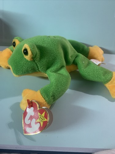 Ty Beanie Baby Smoochy The Frog Retired 1997 Tag Errors Rare Collectible - Picture 3 of 14