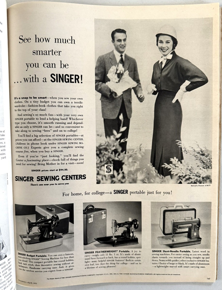 Seventeen Magazine April 1954 Vintage MCM Women's Fashions