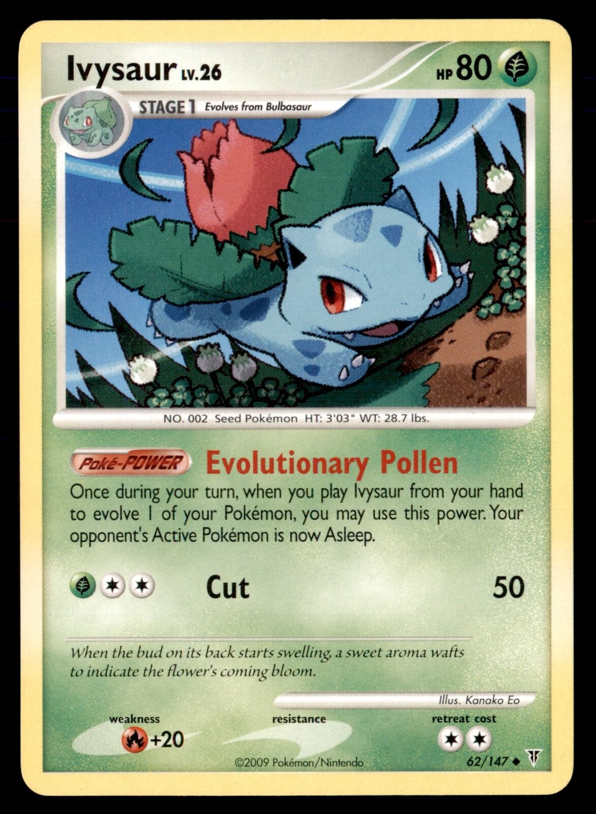 Check the actual price of your Ivysaur Topps Pokemon card on