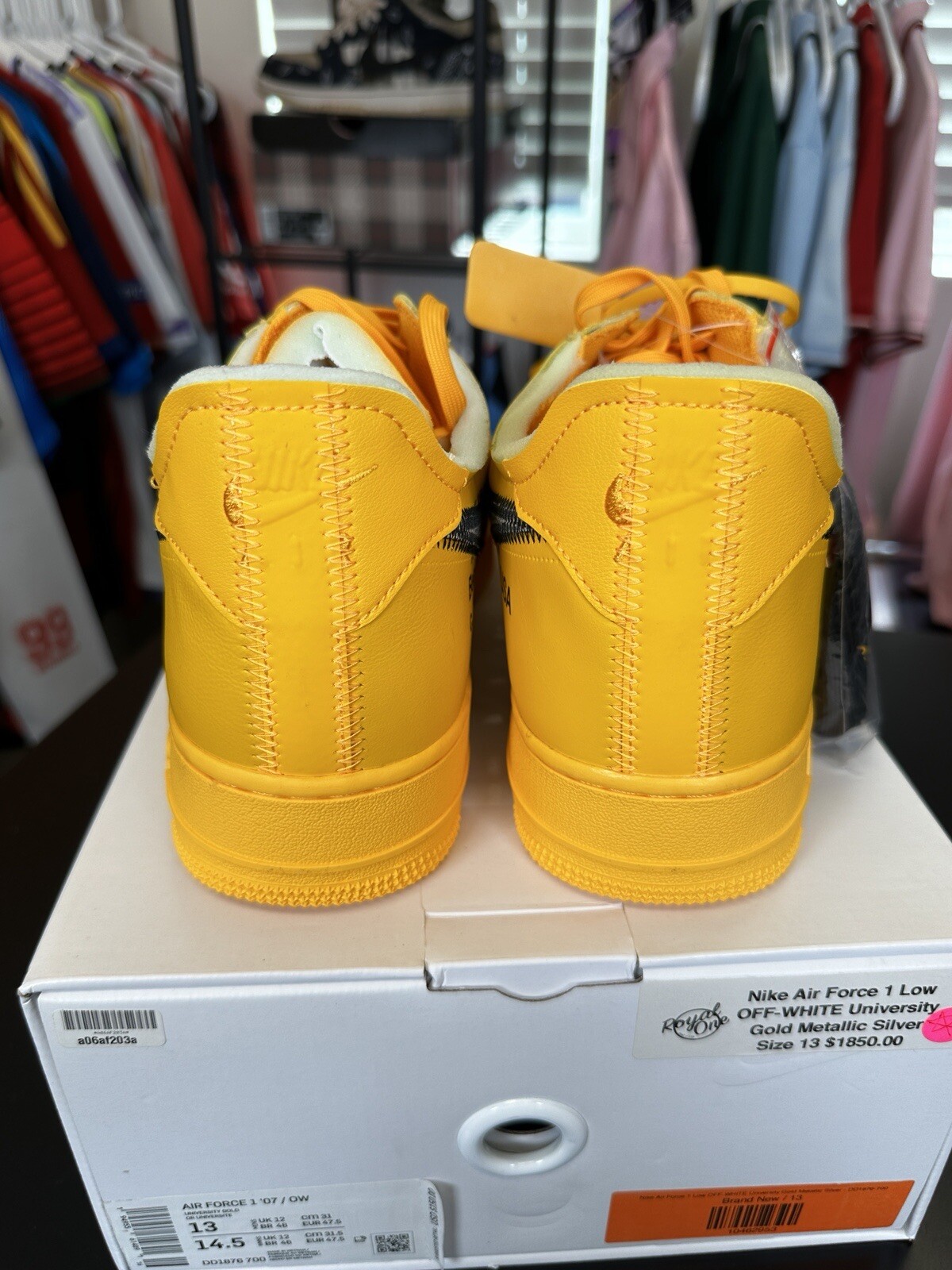 OFF WHITE X NIKE Taglia 13 Nike Air Force 1 Low x OFF WHITE Lemonade 2021