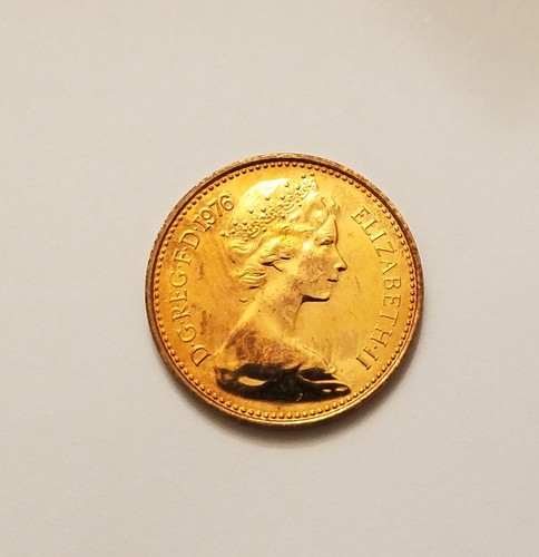 1976 Great Britain 1/2 new penny, Elizabeth II, RB proof, KM-914 - Picture 4 of 6