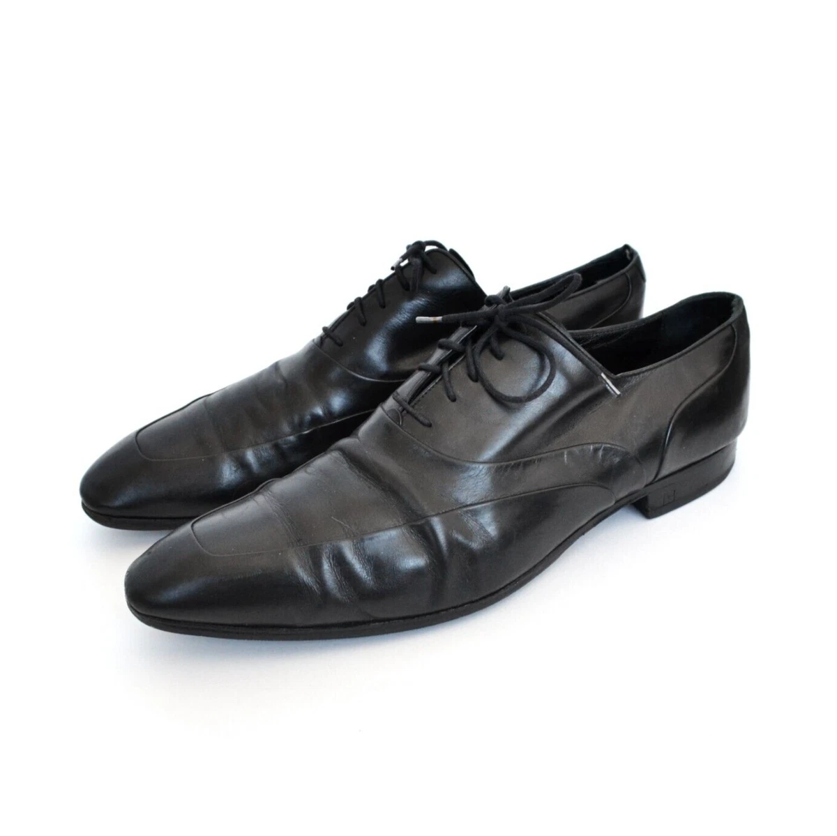 Vintage Mens LOUIS VUITTON Oxford shoes Leather black Size 11