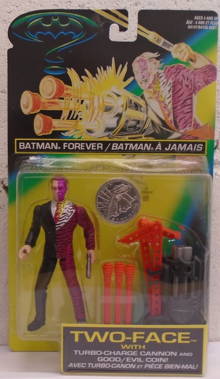 Batman Forever Movie Two-Face Tommy Lee Jones Coin Kenner 5