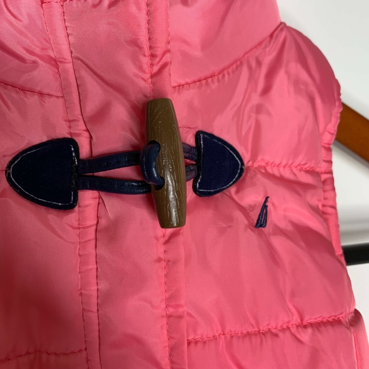 Gilet Matelassé Nautica Fille Taille 3T - Crème, Sans Manches, Fermeture Zip, Neuf étiqueté