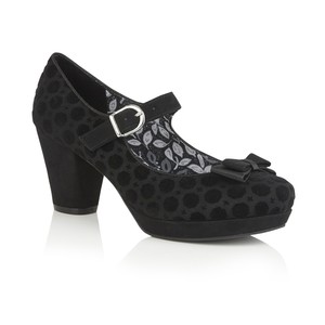black velvet mary jane heels