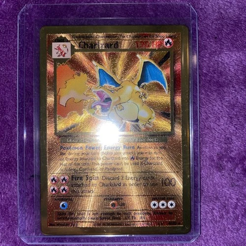 Pokémon Celebrations Gold Metal Charizard Card 4/102 Ultra Premium
