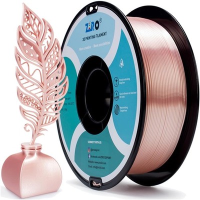 Silk Filament PLA Seide Glänzendes Rosen Gold 1kg 3D Drucker FDM Toleranz