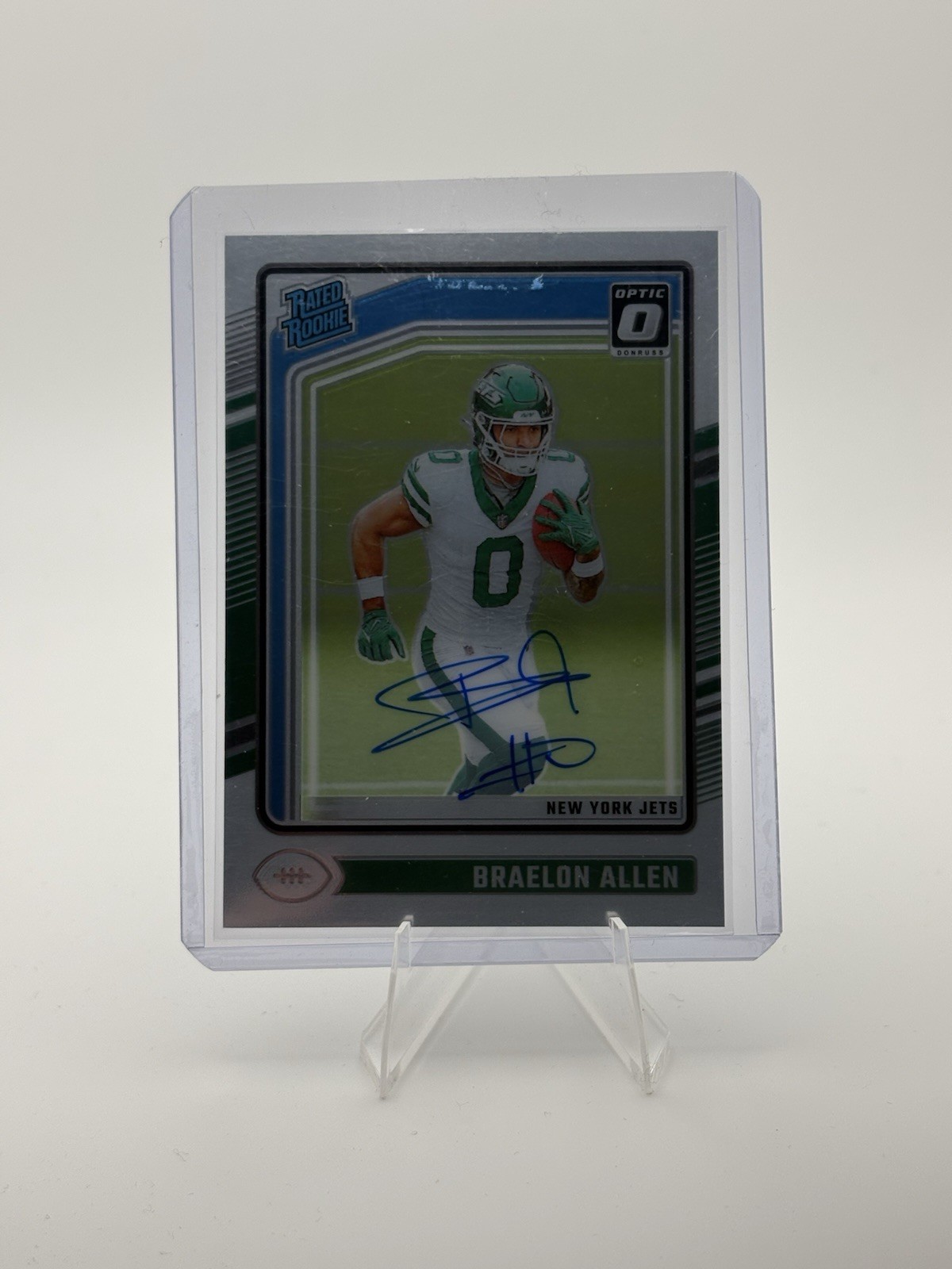 2024 Panini Donruss Optic Braelon Allen #211 Rated Rookie Auto /325 RC NY Jets