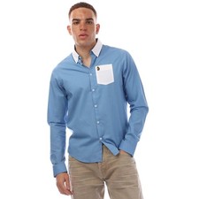 Image of Luke 1977 Mens Telford Long-Sleeved ShirtL Blue  GT9140