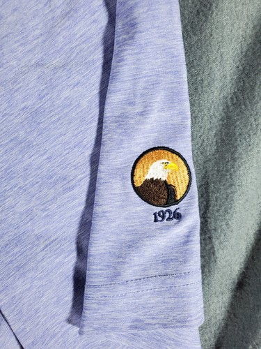 Straight Downs Performance Mens Polo 2xl Purple Course Logo On Sleeve Stretch - Picture 2 of 9