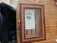 Humidor per sigari design unico intarsio piano in vetro smussato lucido - può contenere fino a 100