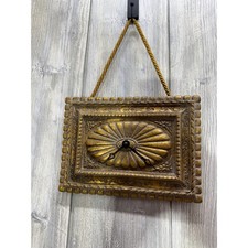 Vintage Ornate Gold Wall Clock Rectangular Su...