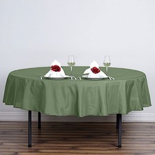 WILLOW GREEN 90" ROUND POLYESTER TABLECLOTH Party Reception Decorations Dinner