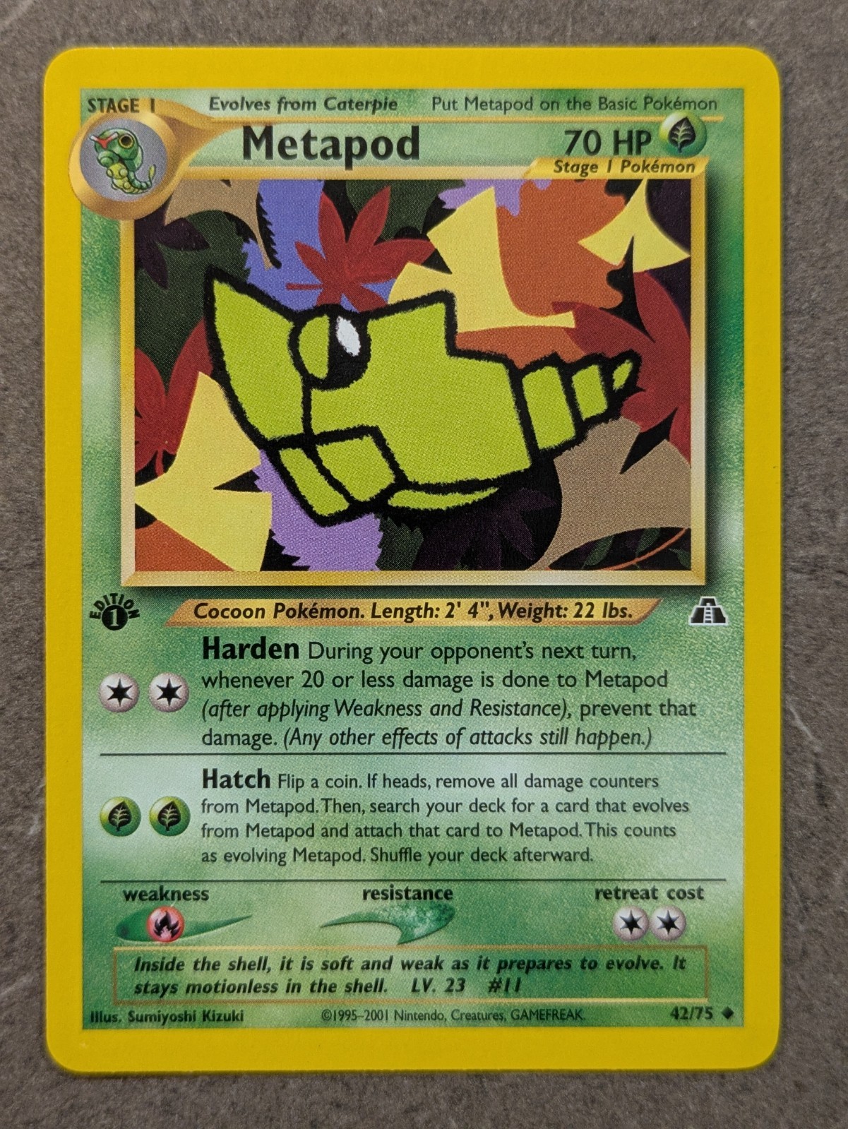 Pokemon Card 2000 1ST EDITION METAPOD 42/75 Neo Discovery Uncommon NM