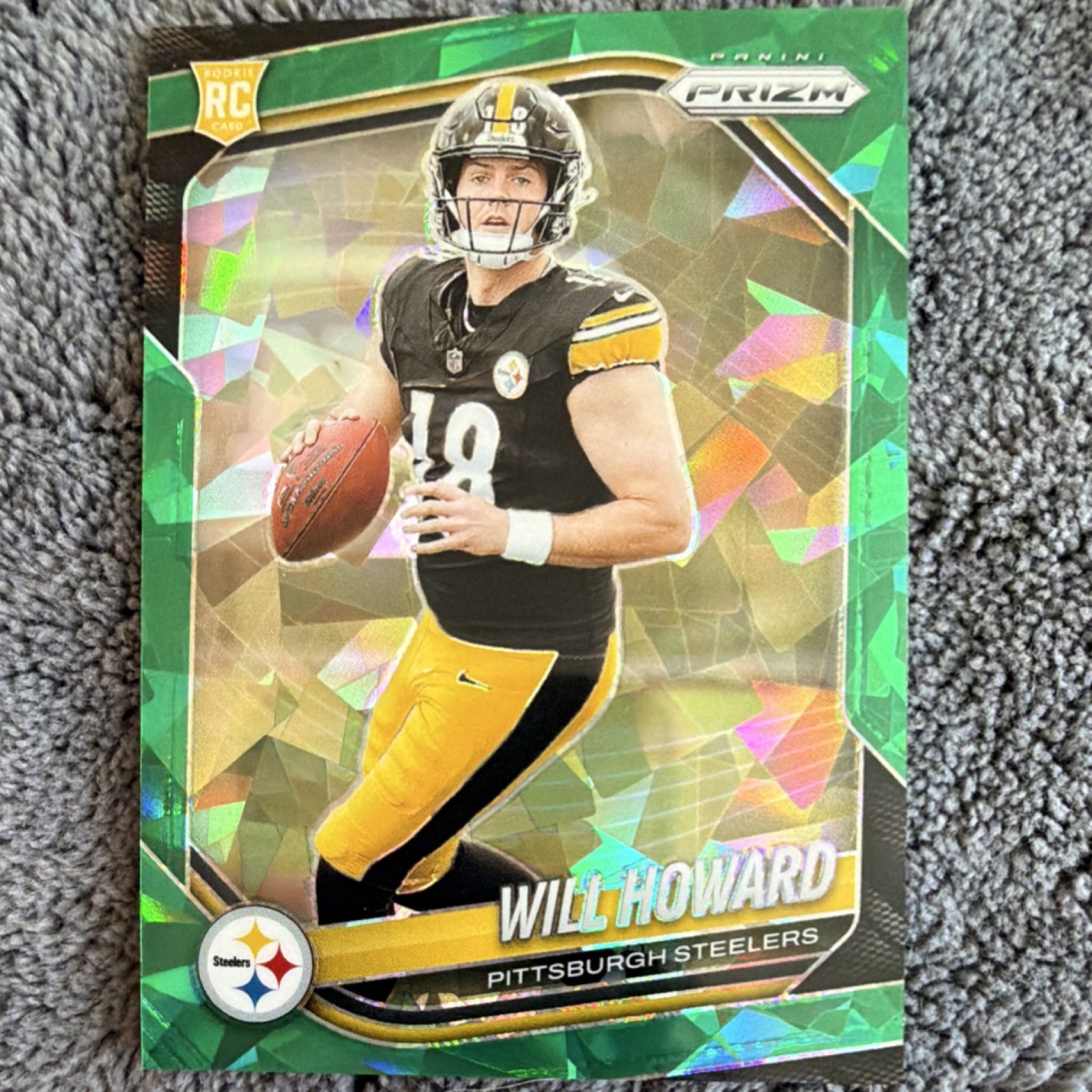 2025 Panini Prizm Rookie Green Ice Prizm Will Howard Steelers #367
