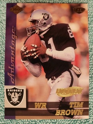1999 COLLECTOR'S EDGE ADVANTAGE GOLD INGOT TIM BROWN #112 OAKLAND RAIDERS 