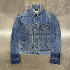 Vintage Lee Riders Denim Trucker Jacket Mens 36 R Blue Jean USA Made Patd 153438