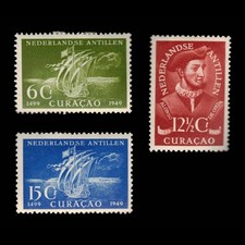 Netherlands Antilles, Scott 203-205, $13, Alonso de Ojeda, 1949, MH, 113882