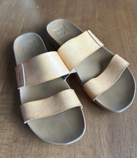 Reef Women's Cushion Bounce Vista Slide Sandals Natural Sz 8 UK 38.5