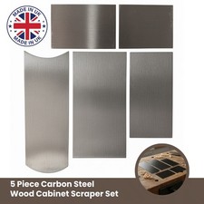 5 Piece Carbon Steel Wood Cabinet Scraper Set. UK Made. W8069