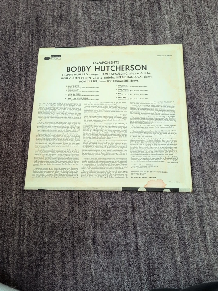 Bobby Hutcherson - Components LP Blue Note 1975 Stereo BST-84213 Jazz Vinyl EX - Image 2 of 4