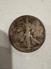 1945 Walking Liberty Silver Half Dollar Vintage About Uncirculated US 50c Coin
