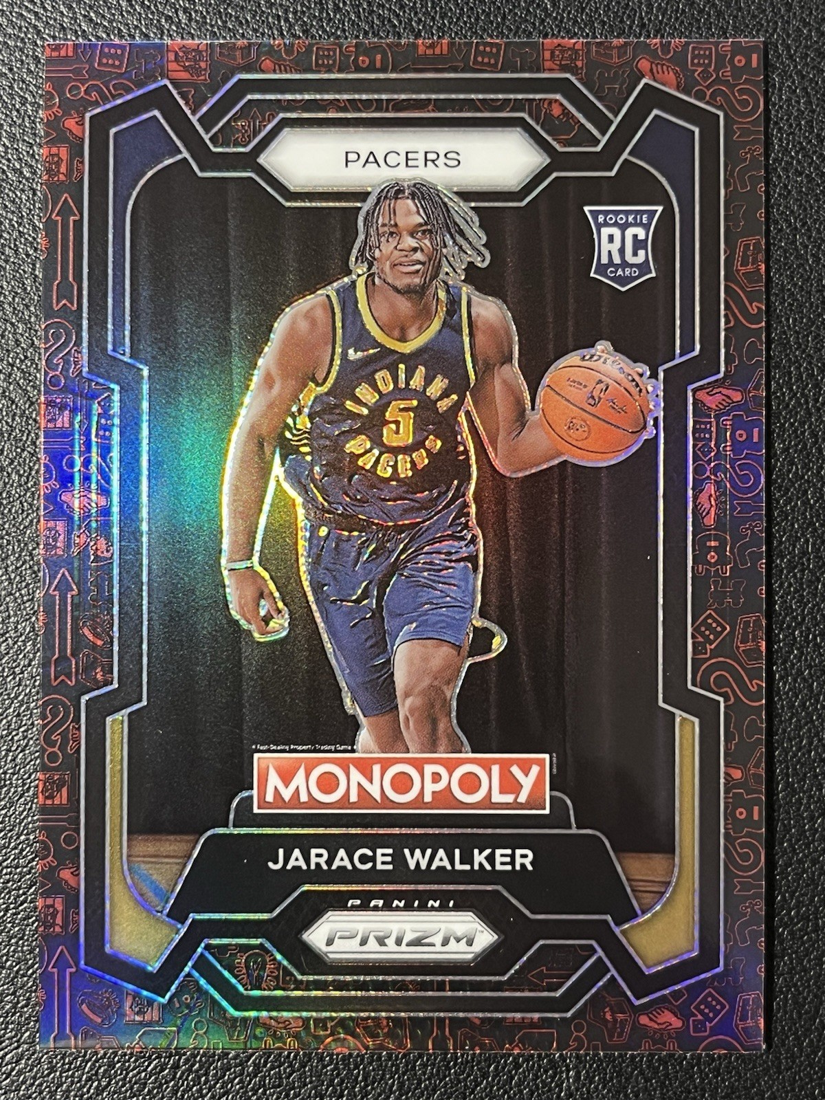 2023-24 Panini Prizm Monopoly #36 Jarace Walker RC Red Pattern Pacers Rookie