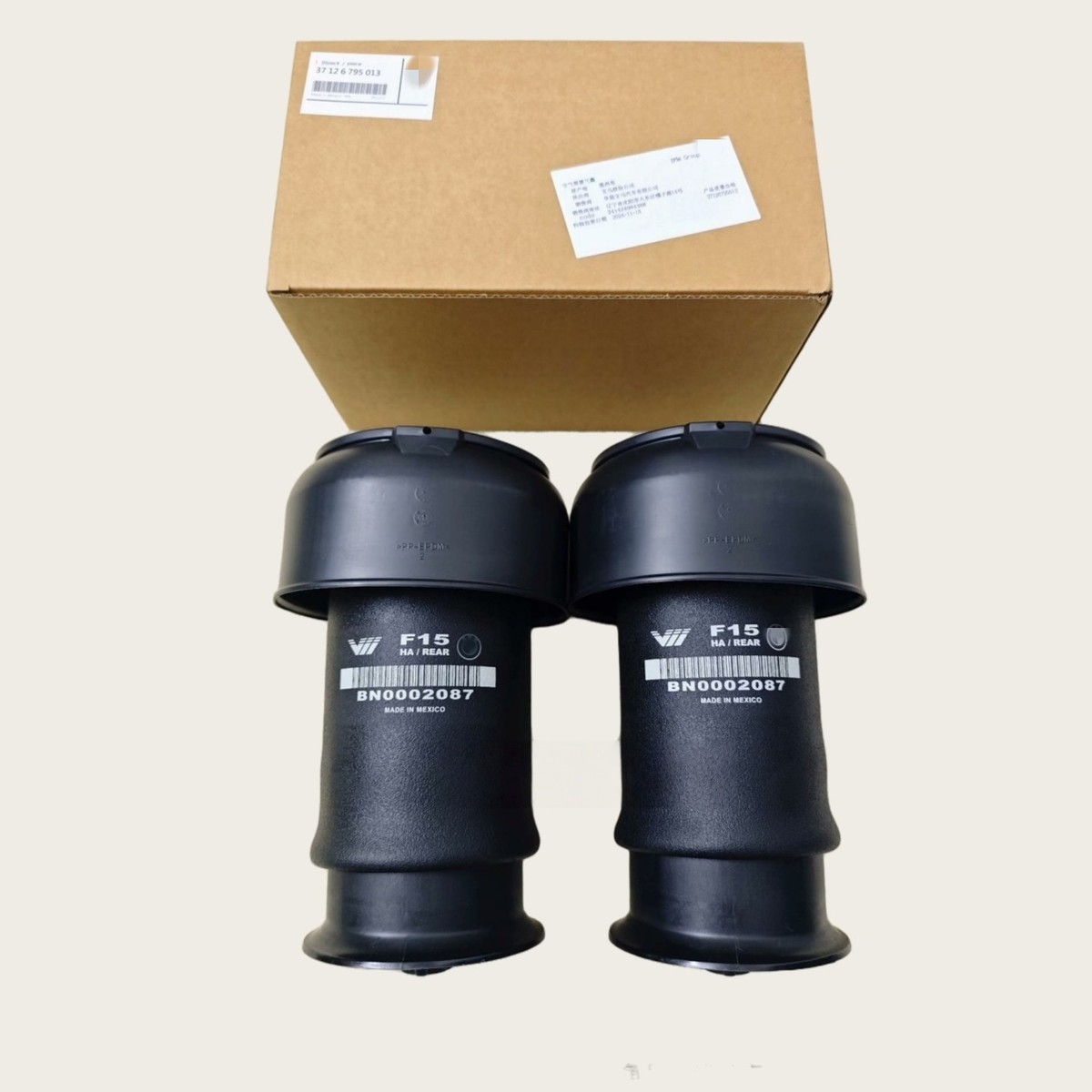 Pair of OEM Rear Air Suspension Spring Pack For BMW X5 X6 F15 F16