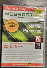Webroot SecureAnywhere Internet Security - Full Version for Windows  Mac NEW