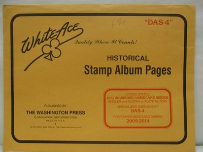 White Ace Stamp Supplement 2009-2014 Distinguished Americans Series ''DAS-4''