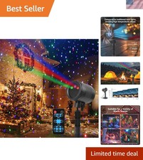 RGB Christmas Projector Lights Outdoor - 3-Color, Waterproof, Remote Control
