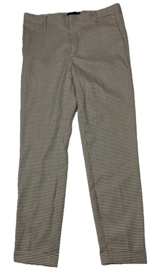 H&M Mujer 29 SKINNY FIT CUPÉ MOULANTE Negro y Beige Pantalones a Cuadros Pantalón con Puños Foto 2 de 4