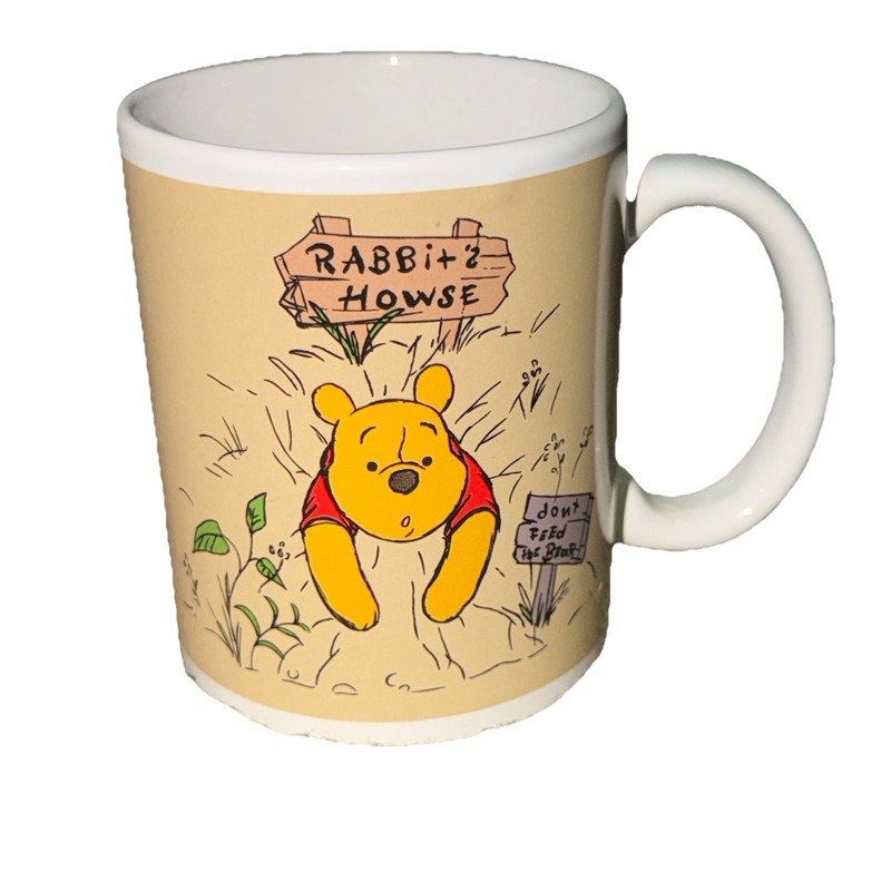 Disney Winnie The Pooh Bear Coffee Cup Rabbit’s House 4 Inch Ceramic New Mug