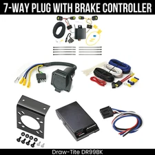 DrawTite 7-Way Trailer Wiring Kit + Brake Control For 10-13 Ford Transit Connect