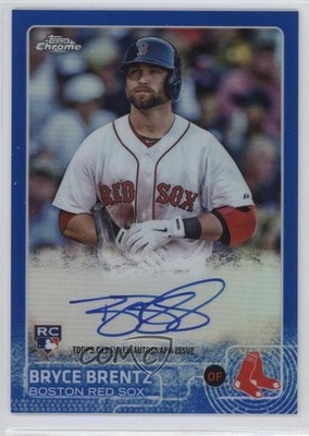 2015 Topps Chrome Rookie Blue Refractor 19/150 Bryce Brentz #AR-BB Auto RC 0v1