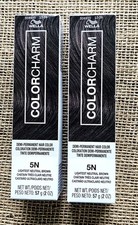 2 Wella Color Charm Demi Permanent Hair Color 5N Brown 2oz