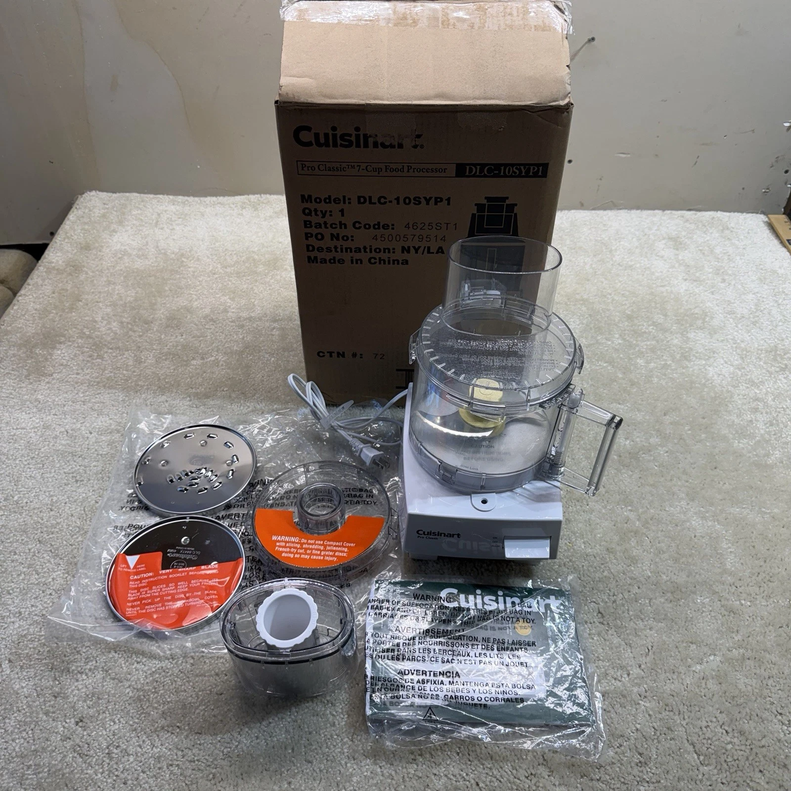 Cuisinart Pro Classic 7 Cup Food Processor DLC-10SYP1 White
Opens in a new window or tab