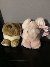 Swibco Puffkins Petals  Bosley Elephant  Bulldog Plush Toy W/ Tags Vintage 5"