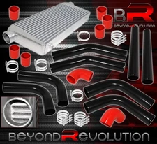 31"X11.5"X3" Aluminum Sport Intercooler 75mm Piping Kit Upgrade Coupler Clamps