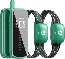 Dog Shock Collar with Touch Screen Remote 2 Collars, Shock, Beep Vibration