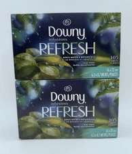 Downy Dryer Sheets Infusions Refresh Bird Water Botanicals 2 Boxes 105 ct Each